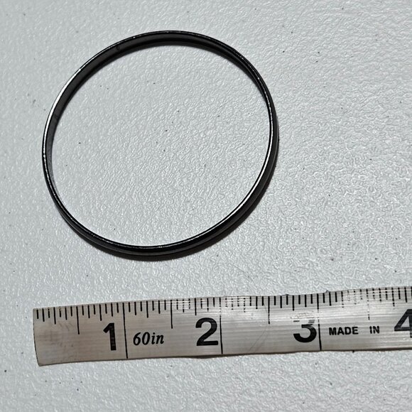 Retro 80s Black Metal Bangle Bracelet Gothic Punk Fashion Jewelry Women - Picture 4 of 4